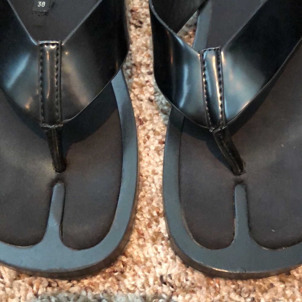 Zara | Black Minimalist Sandals Size 7.5/38 - Picture 4 of 8